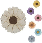 Heavy Duty Concrete Stepping Stone 10 Inch Daisy Design, Non Slip Garden Pathway Stone for Outdoor Walkway Yard Patio Lawn Fall Garden(White) by Unknown