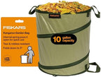 Fiskars Kangaroo Collapsible Garden Bag for Yard Waste, 10 Gallon Reusable Container for Lawn Care and Gardening by Unknown