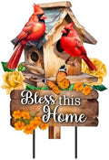 Briarwood Lane Spring Metal Art 26x15 Bless This Home Cardinal for Spring Metal Art by BriarwoodLane