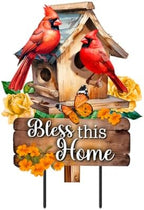 Briarwood Lane Spring Metal Art 26x15 Bless This Home Cardinal for Spring Metal Art by BriarwoodLane
