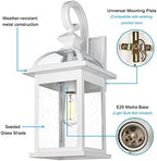 Darkaway Outdoor Lights Fixtures Wall Mount, Large 22inch Outdoor Wall Sconce Lights with Seeded Glass Waterproof Outside Exterior Lights Fixture for House Front Porch Patio （Large, White） - Image 3
