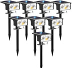 btfarm 8 Pack Solar Lights Outdoor Waterproof, Motion Sensor Outdoor Lights by btfarmdecorativelighting
