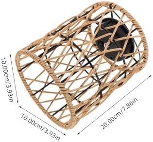 Rattan Woven Solar Outdoor Lantern with Handle for Porch Garden - Image 2