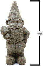 Garden Gnome with Shroom: Solid Durable Stone Statue with Vintage Texture. Sealed for Outdoors. Handcrafted USA. (Antique/Gray) - Image 6