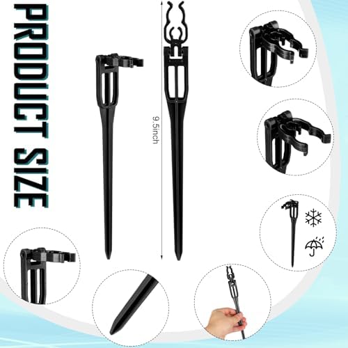 Suzile 50 Pcs Christmas Plastic Light Stakes 9.5'' Tall Xmas Yard Stakes - Image 3