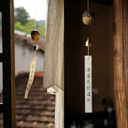 Handmade Bamboo Copper Wind Chime, Soft Healing Zen Sound, Rustic Hanging Windchime for Indoor Outdoor Home Patio Garden Wall Decor, Meditation Stress Relief Gift for Family Friends Men Women - Image 5