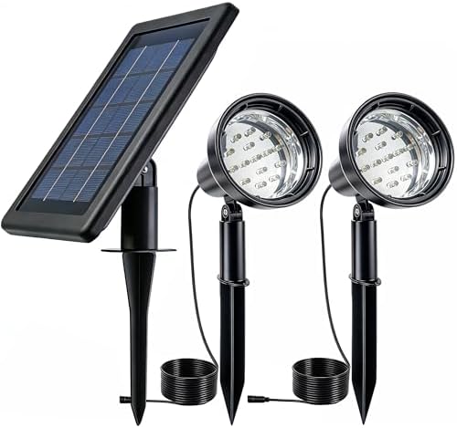 SUNLONG Solar Spot Lights Outdoor Waterproof 3 Modes 16.4Ft Extension Cord by MakeYourNightOutstandingatNight