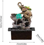 LUNIZ Waterfall Fountain Office Desktop Fountain Resin Living Room Desktop Decoration Outdoor Desktop Fountain Zen Decoration for Home Office - Image 2