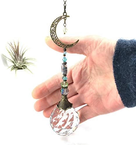 Crescent Moon Crystal Sun Catcher, LG 40mm - Image 3
