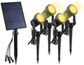 3000k,4 in 1,Solar Spot Lights Outdoor, Solar Powered RGB Landscape Lighting IP65 Waterproof Auto On/Off Spotlights for Outside Garden Yard Landscape Pathway Garage by Unknown