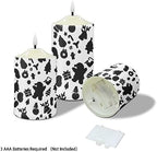 Cozeyat Flameless Candles with Remote Set of 3, Cute Santa Claus Elk Pattern Flickering Electric Candles for Christmas Decoration, Unscented Realistic Moving Bullet Floating Flame Pillar Candles - Image 3