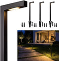 Gardenreet Solid Brass Low Voltage L-Shaped Path Light, Black, Wired,4Pack by Gardenreet