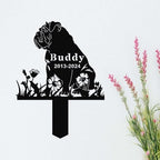 Custom English Bulldog Metal Memorial Stake Sign Personalized British Bulldog Grave Marker Garden Decor Dog Name Yard Remembrance Stake Pet in Heaven Loss of Dog Sympathy Gift - Image 5