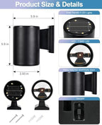 pearlstar 2Pack Solar Wall Lights Outdoor Up & Down Sconce 5.9" Cylinder - Image 3