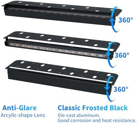 Black 8-Pack 12inch 5W 2700K Soft White Hardscpe Lighting - Image 6
