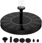 1. Solar Floating Fountain Pump: Circular Panel Water Fountain with 6 Nozzle Accessories for Garden Bird Bath Small Pond - Black by SUPVOX
