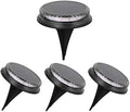 Solar Ground Lights Outdoor, Flat Yard Lights with 17 Led, Outdoor Waterproof Disc Landscape Lights for Patio Lawn Yard Deck Walkway, Multicolor, 4 Pack by VicFlora