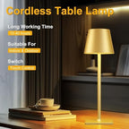 Yogaret Gold Rechargeable Cordless Table Lamp, Battery Operated, 2 Pack - Image 5