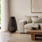 Outdoor Rattan Floor Lamp,Coffee Wicker Lampshade,for Patio and Garden - Image 3
