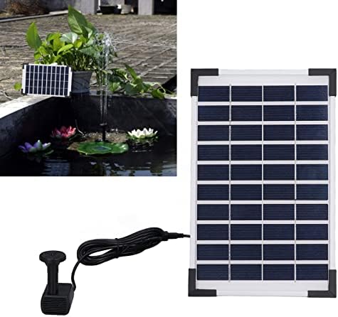 Solar Fountain Pump for Birdbath, 5W Solar Fountain Pump Kit with Separate Solar Panel Floating Solar Fountain Water Pump Kit for Outdoor Pond, Patio Garden and Fish Tank - Image 4