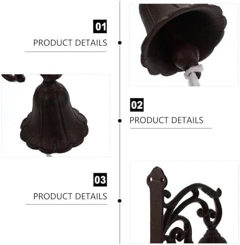 Cast Iron Hanging Bell Rustic Wall Decor Xmas Indoor Outdoor - Image 3