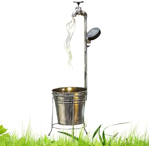 Solar Light Watering Can Small Waterproof Decorative LED Lanterns by Unknown