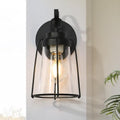 Black Outdoor Wall Sconces, Farmhouse Exterior Wall Mounted Light with Clear Glass Water Proof Outdoor Porch Lights for Patio, Gazebo, Entryway by MAKEYOURHOUSEAREALHOME