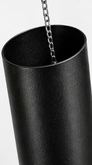 Carson 36" Black Cylinder Wind Chime – Deep Tone Outdoor Wind Chime with Adjustable Striker, Powder-Coated Steel Hanging Chime for Patio, Porch, Garden & Memorial Decor - Image 6