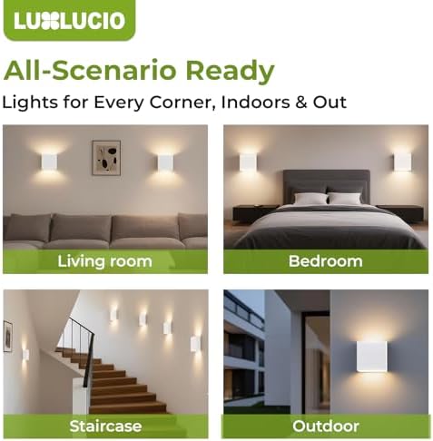 Indoor Outdoor Up and Down Wall Sconce, 5%-100% Dimmable 18W, 5 Color Temperature Selectable (2700K-5000K), Modern Lighting for Living Room/Porch, CRI90+, 120V-277V, ETL FCC Certified - Image 5