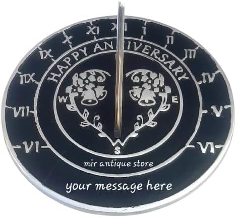 Elegant Sundial Clock for Garden & Yard – Timeless Outdoor Home Decor, Durable Alumiunm Timepiece, for Garden Lovers & Anniversaries, Weather-Resistant Yard Decor by Unknown