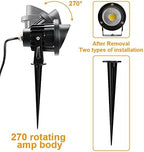 Romwish 10W Landscape Lighting, 120V Plug-in Outdoor Spotlights, 6 Pack - Image 4