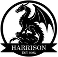Custom Metal Dragon Wall Art Personalized Name Sign Western Dragon Wall Decor for Home Man Cave Outdoor Yard Fantasy Dragon Lover Gift Medieval Wall Decoration 1 by HZDSMSIGN