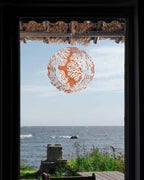 10 Inch Orange Coastal Coral Wind Spinner for Yard and Garden, Summer Nautical Sea Beach Ocean Hanging Ornaments Outdoor 3D Kinetic Wind Sculpture Spinners Indoor Outdoor Patio Décor Ornaments Gift - Image 6