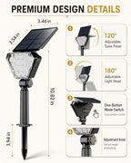 Solar Spot Lights Outdoor Waterproof, Warm White Solar Spotlights, 6 Packs - Image 7