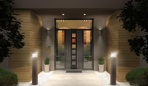 Solus Rounded LED Bollard Path Light – 20W Integrated LED, 1400 Lumens – 3000K or 4000K CCT – Modern Outdoor Light, ETL Listed – Black or Bronze Finish (Bronze, 4000K / Single Pack) - Image 2
