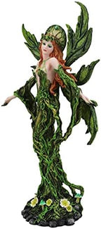 Ebros Elemental Earth Gaia Forest Green Roots and Vines Crown Fairy Statue Decorative Mythical Fantasy Magic Garden Fairies Figurine Collectible - Image 3