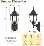 Porch Lights Outdoor Motion Sensor Wall Sconce Anti-Rust Aluminum, Exterior Outdoor Wall Lights Dusk to Dawn Porch Light Fixture Wall Mount for House Outside Patio - Image 6