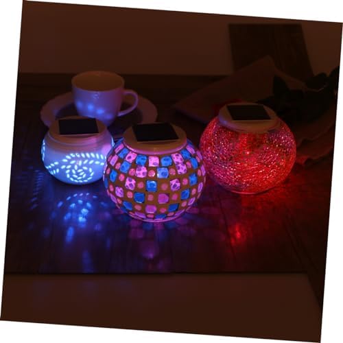 GANAZONO Solar Lights for Garden Mosaic Glass Ball Led Outdoor Lanterns Solar Powered Decorative Night Lights Led Garden for Patio - Image 6