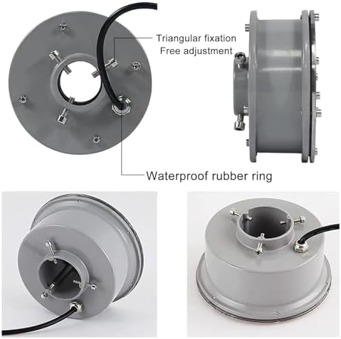Submersible LED Fountain Lamp, LED Swimming Pool Underwater Light, IP68 Waterproof Middle Hole Pond Lighting, 12/24V Submersible LED Pool Lights, RGB Ring Landscape Lights with Remote Control(24W(12V) - Image 5
