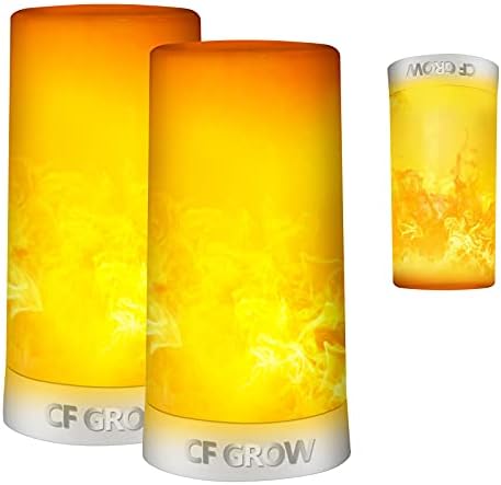 LED Flame Light, Flame lamp Candles Fire Lanterns Outdoor Hanging Lamps,USB Rechargeable Waterproof Dimmable 4 Modes Lantern,Outdoor Flickering Light Bulb with Gravity Sensing Effect&Magnetic Base by CFGROW
