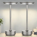 UdoUto 2-Pack Cordless Table Lamps Rechargeable, Silver by Home