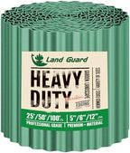 Land Guard Corrugated Metal Garden Edging, 12"×50Ft Steel Landscape Edging, Corrugated Metal Yard Edging Borders, Steel Edging for Landscaping, Garden Fence, Lawn, Flower Bed (Olive-Green) by LandGuard