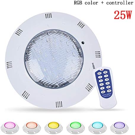 12V 25W Pool Light Underwater Color-Change LED Lights RGB IP68 with Remote (25W) - Image 3