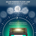 Chliste Outdoor Floor Lamp Solar Powered Lantern Waterproof Wicker Deck Lights for Garden Porch Decor Patio Driveway Deck - Image 4
