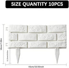 10 Pcs - Landscape Edging Faux Stone Garden Edging Border,17FT,7 in Tall Decorative Stone-Look Garden Border for Flower Bed Edging,Lawn,Landscaped Yard,Trees and Gardens,White - Image 2