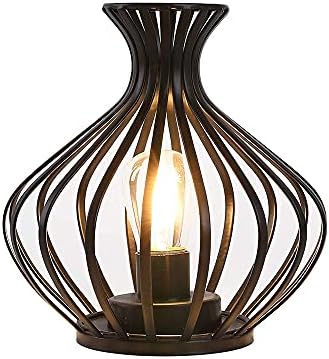 JHY DESIGN Decorations Outdoor Table Lamp Nightlight 7.5''High Modern Style Battery Powered Lamp with 6-Hours Timer Feature Decorative Bedside Lamp for Room Indoor Outdoor Table Garden Party - Image 2