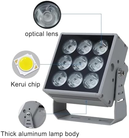 LED Beam Spotlight - 27W Long Distance Landscape Lights, IP65 Waterproof Outdoor Building Wall Washer, 110-230V Porch Beam Light, for Yard, Lawns, Wedding(Green) - Image 4