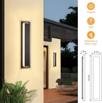 23.6 in Porch Lights Outdoor Sconce Light Exterior Lighting Fixture - Image 2