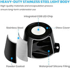 Plug in Pond Lights LED Underwater with Timer, Stainless Steel - Image 3