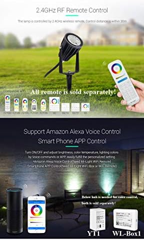 LGIDTECH FUTC04 Miboxer 6W RGB+CCT Outdoor LED Landscape Garden Spotlight AC100-240V 16 Million Colors Changing,Color Temperature Adjustable,Memory Function.Smartphone Can't Control Directly - Image 4